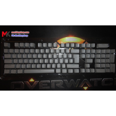 Bộ keycap 104+2 phím pbt double shot xuyên led - Xám