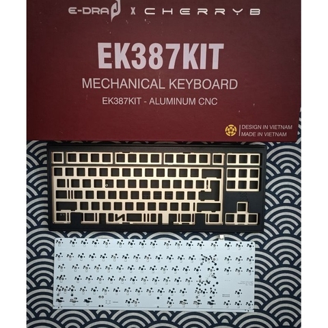 Bộ kit bàn phím cơ Edra x CherryB EK387 Aluminium (Neo87) Đen WKL