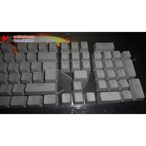 Bộ keycap 104+2 phím pbt double shot xuyên led - Xám