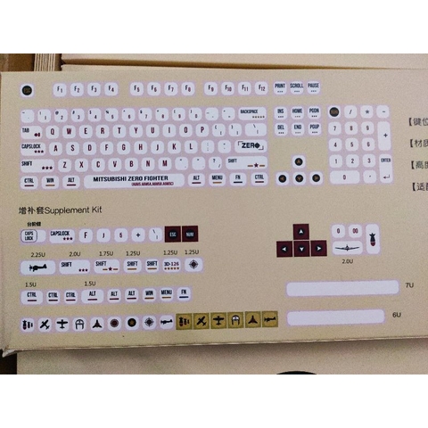 Bộ keycap XM Mitsubishi Zero Fighter XDA profile thick PBT