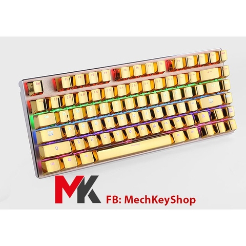 keycap E-Element vàng kim/ bạc pbt xuyên led