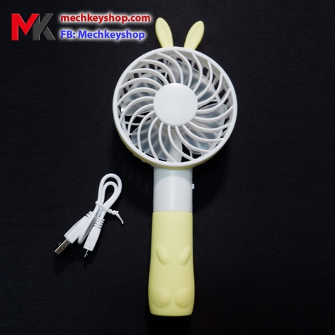 [Ảnh thật] Quạt tích điện mini cầm tay tai thỏ