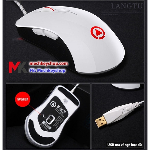 Chuột Game Langtu G402, LED RGB, Avago 3050, 4000 DPI