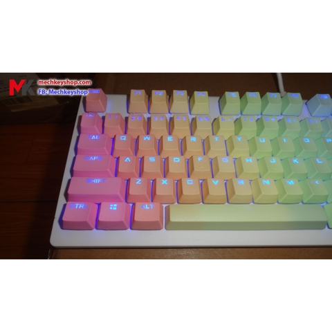 Set keycap rainbow chất liệu pbt, xuyên led 104 phím Fullbox