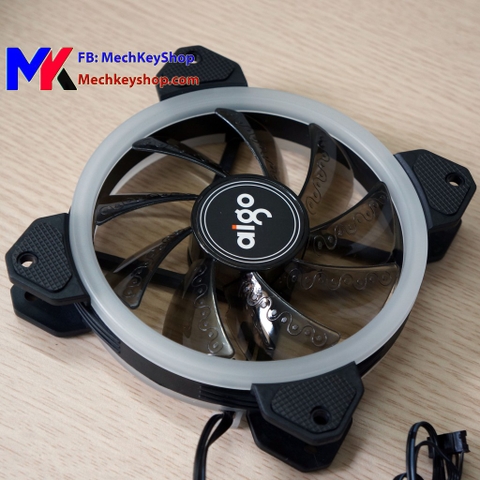 Bộ quạt tản nhiệt Fan Aigo Dual Ring RGB 5 fan kèm điều khiển (Có video)