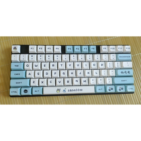 Bộ keycap Totoro chất liệu PBT 137 phím in Dye sub
