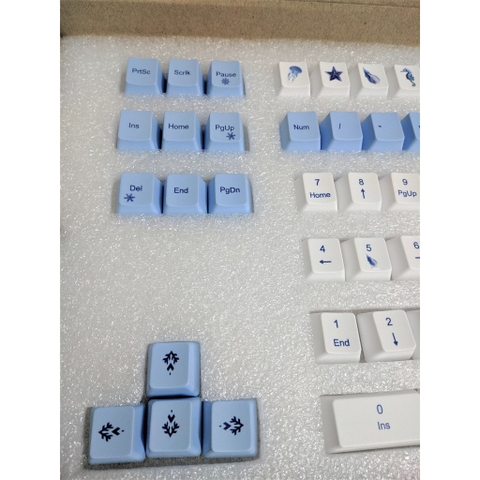 Bộ Keycap chim cánh cụt 104+9 phím PBT in Dye Sub