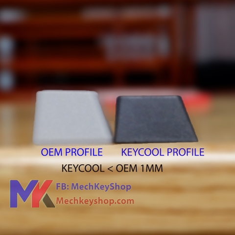 Bộ keycap Keycool 84 phím thick PBT Black - Grey Ninja