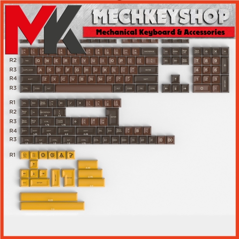 Bộ nút Keycap CHOCOLATE SA AIFEI 172 nút bàn phím ABS DOUBLE SHOT