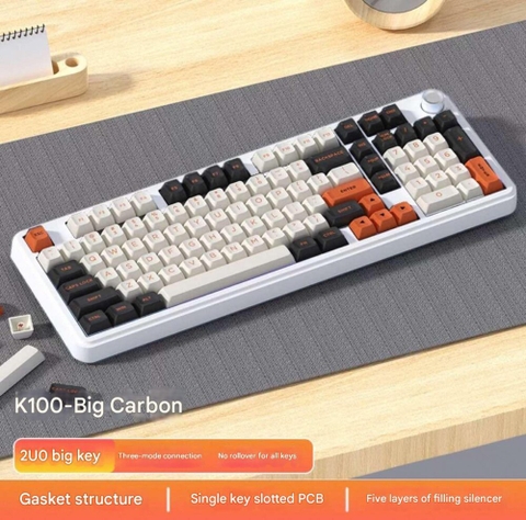 Bàn phím cơ Monka K100 Full Size, Đa Kết Nối, Pin 8000mAh | MKShop