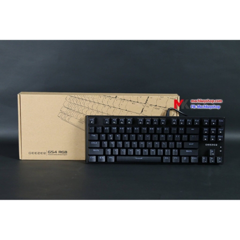Bàn phím cơ Geezer GS4 led RGB, blue switch - Bảo hành 2 năm