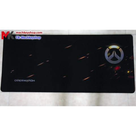 Tấm lót chuột cỡ 90*40 cm dày 4mm, hình logo Overwatch