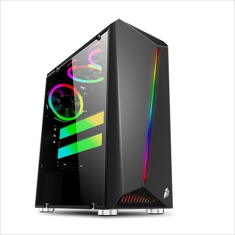 Vỏ case máy tính 1stPlayer R3 - Kính cường lực - Dải led RGB