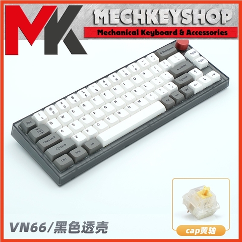 Bàn phím cơ DUKHARO VN66 kết nối 3 chế độ | Mạch xuôi | Knob núm vặn
