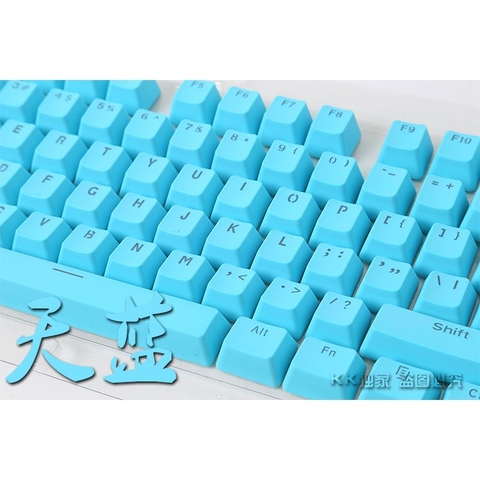 Bộ keycap 104+2 phím pbt double shot xuyên led - Xanh Blue