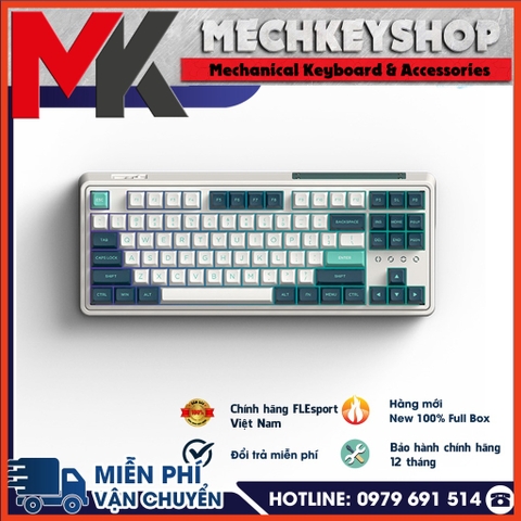 Bàn Phím Cơ FL CMK87 Ice Mint Hàng Chính Hãng 3 Mode