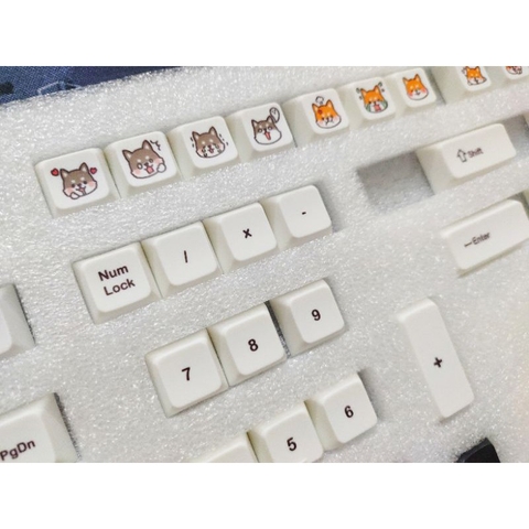 Bộ keycap Shiba Inu 118 phím XDA profile, thick pbt in dye sub