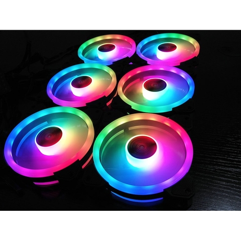 Quạt tản nhiệt Coolmoon V4, led RGB cả vòng Dual Riing và tâm [GJ]