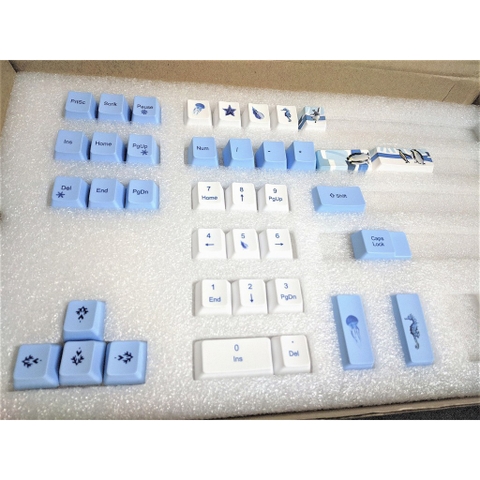 Bộ Keycap chim cánh cụt 104+9 phím PBT in Dye Sub