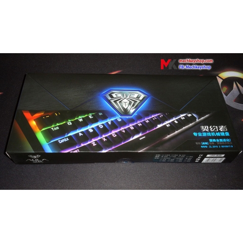 Bàn phím cơ Aula F2012 led RGB, blue switch - Bảo hành 3 tháng