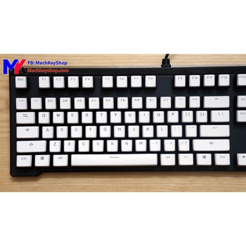 Bộ Keycap Pudding màu trắng 104 phím, chất liệu PBT - KHÔNG xuyên LED