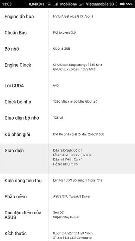 Card màn hình Asus GTX750TI 2Gb Dual fan GTX750TI-OC-2GD5 bản OC cần nguồn phụ [GJ]