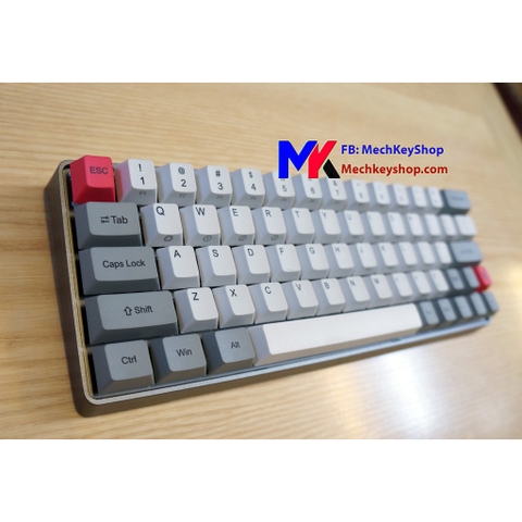 Bàn phím cơ GK64 - Case nhôm nguyên khối, Led RGB/ nháy theo nhạc, Gateron Switch, hot swap, Driver