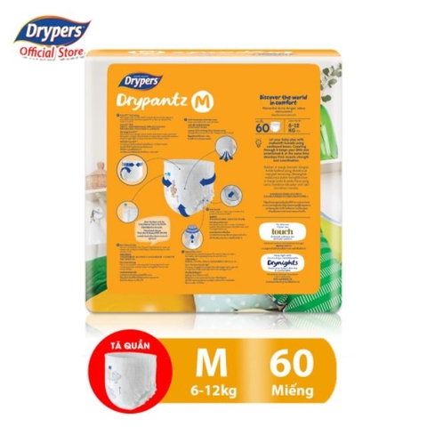 Tã quần Drypers Drypantz M60 thanh lý