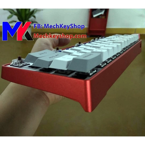 Bàn phím cơ GK64 - Case nhôm nguyên khối, Led RGB/ nháy theo nhạc, Gateron Switch, hot swap, Driver