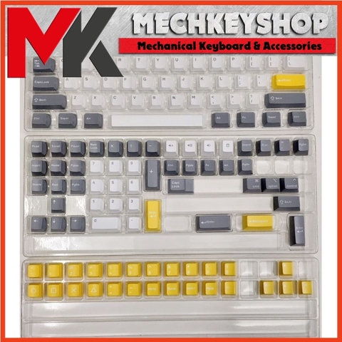 Bộ nút Keycap FL GP87 Silent Gray PBT double shot Cherry Profile cho bàn phím cơ