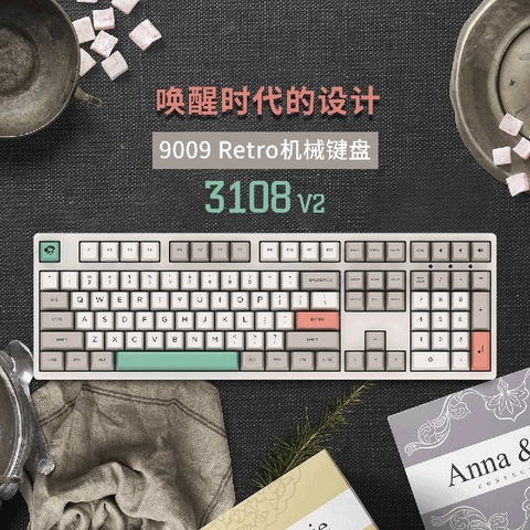 Bàn phím cơ Akko 3108V2 - Keycap 9009 Retro