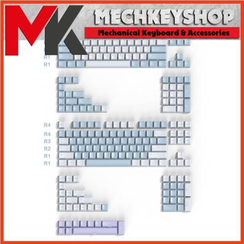 Bộ nút keycap CMK Aifei illusion Cherry profile ABS double shot cho bàn phím cơ