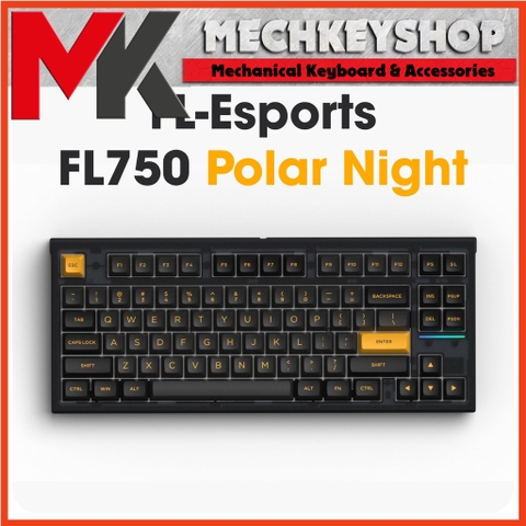 Bàn phím cơ FL-Esports FL750 Polar Night (Gasket-mount, hotswap, 3 modes) - MKShop