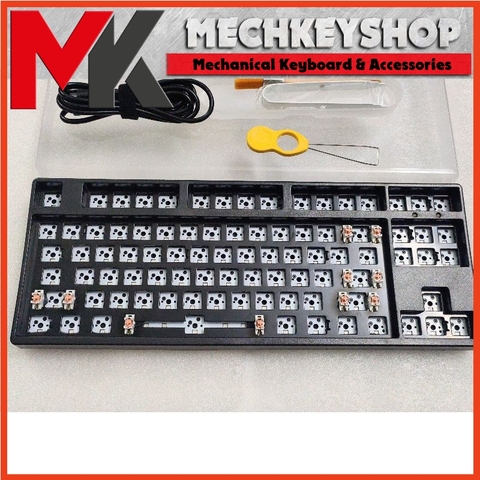 Bộ kit bàn phím cơ Pila87 hỗ trợ QMK VIA, Mạch xuôi, Led RGB hotswap
