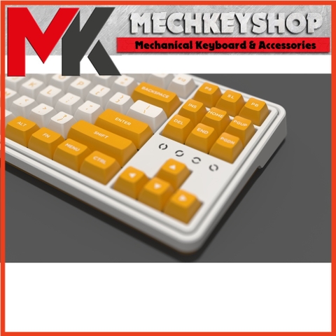 Bàn phím cơ FL-Esports CMK87 Yellow & White 3 Mode (Type-C / Bluetooth / 2.4G) - Hàng chính hãng