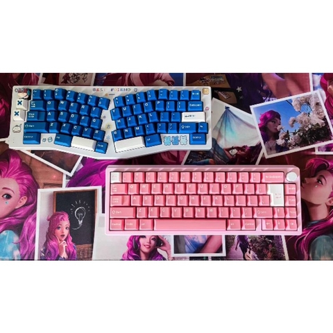 Bộ nút bàn phím keycap CMK Aifei Peach Blossom ABS double shot