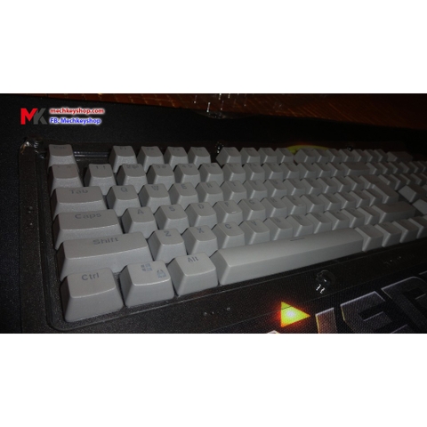 Bộ keycap 104+2 phím pbt double shot xuyên led - Xám