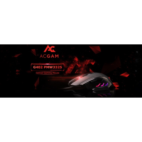 Chuột game ACGAM G402 RGB, cảm biến cao cấp PMW3325 DPI 10.000 - BH 1 năm chính hãng