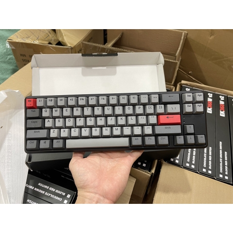 Bàn phím cơ không dây E-DRA EK368W V2 ( Switch Edra Custom Brown , Red / Hotswap / Bluetooth / Type-C )