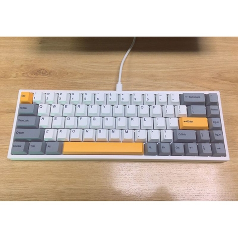 Bộ keycap NJ68 White Grey tháo phím
