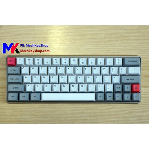 Bàn phím cơ GK64 - Case nhôm nguyên khối, Led RGB/ nháy theo nhạc, Gateron Switch, hot swap, Driver