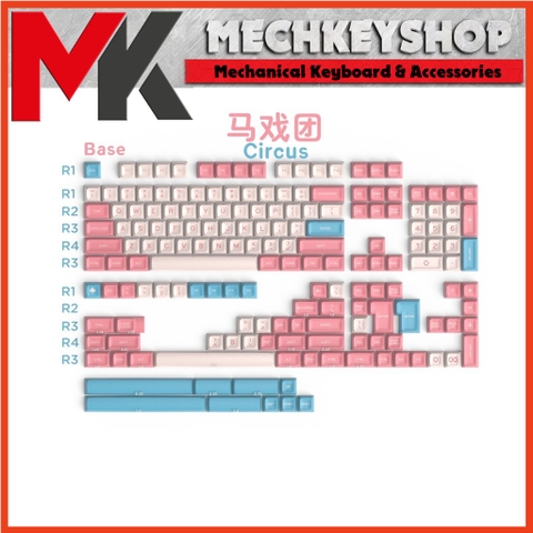 Bộ nút Keycap CIRCUS SA AIFEI 172 nút bàn phím ABS DOUBLE SHOT