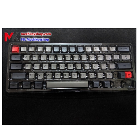 Bộ nút Keycap GK64 GK64s chất liệu PBT in Dye Sub (Xám đậm)