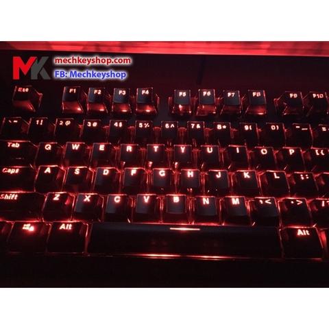 Bộ keycap 104 phím Crystal Vuông màu đen/ trắng/ vàng/ đỏ/ xanh/ hồng