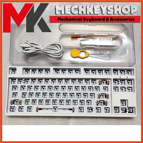Bộ kit bàn phím cơ Pila87 hỗ trợ QMK VIA, Mạch xuôi, Led RGB hotswap