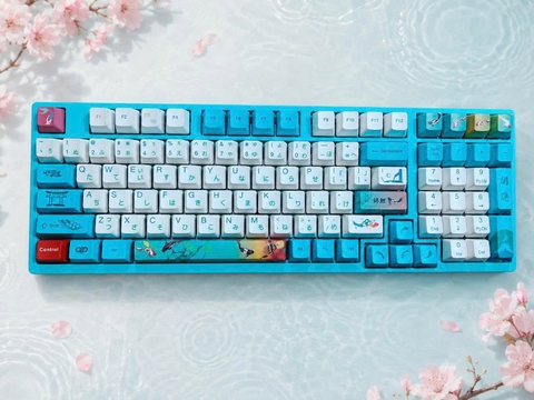 Bàn Phím Cơ Akko 3098 Monet's Pond (2nd) - Akko Pink Switch | MKShop