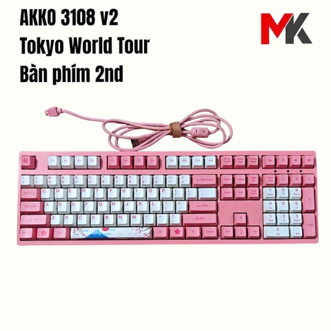 Bàn Phím Cơ Akko 3108V2 Tokyo World Tour Đã Qua Sử Dụng – Fullsize, Switch Linear, Keycap PBT | MKShop