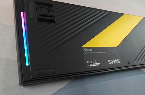 Bàn Phím Cơ Akko 5098B Black Gold (Cũ) - Vẻ Đẹp Quyền Lực, Keycap Side Print Xuyên LED | MKShop