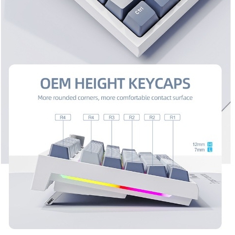Bàn Phím Cơ Attack Shark K86 - TKL, 3 Chế Độ Kết Nối, LED RGB, Hotswap | MKShop