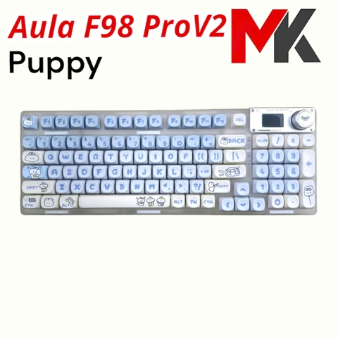 Bàn Phím Cơ Aula F98 Pro V2 - 95 Phím, 3 Chế Độ Kết Nối, LED RGB, Silent Switch | MKShop
